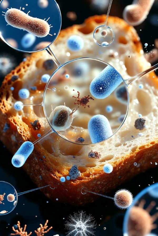 Vi sinh vật trong thực phẩm gồm có vi khuẩn, nấm (men, mốc), virus và ký sinh trùng