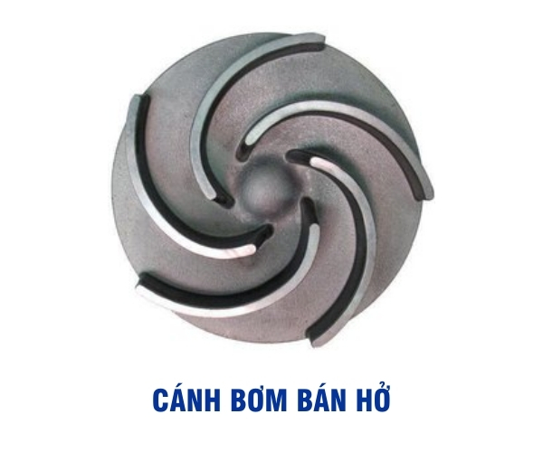 Cánh bơm bán hở của bơm ly tâm